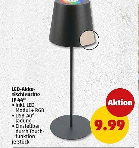 LED-Akku-Tischleuchte IP 44 – für ein gemütliches Ambiente