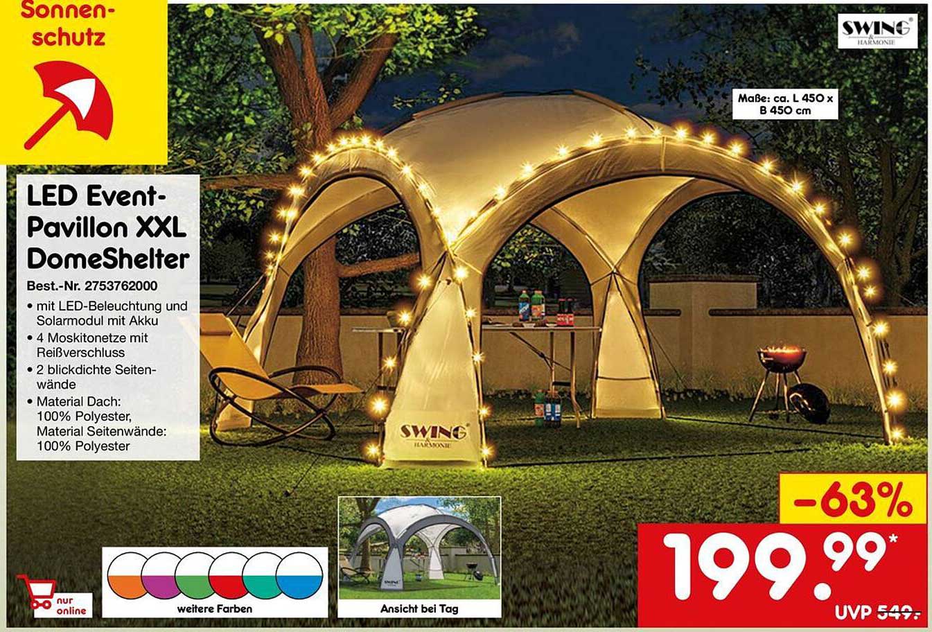LED Event-Pavillon XXL DomeShelter