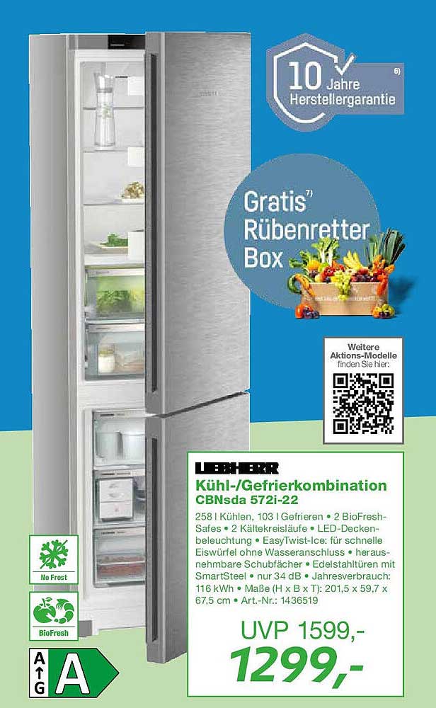 LIEBHERR Kühl-/Gefrierkombination CBNsda 572i-22