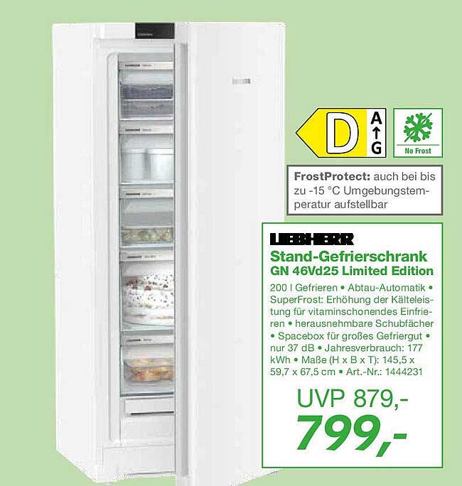 LIEBHERR Stand-Gefrierschrank GN 46Vd25 Limited Edition