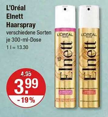 L'Oréal Elnett Haarspray verschiedene Sorten 300-ml-Dose