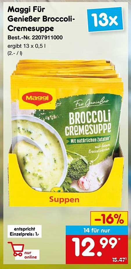 Maggi Für Genießer Broccoli-Cremesuppe
