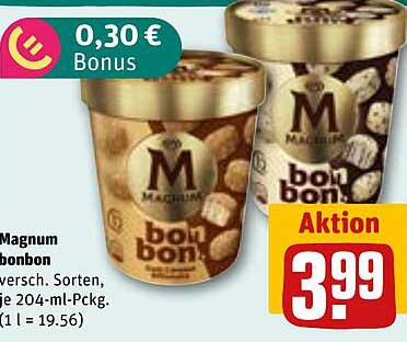 Magnum Bonbon (verschiedene Sorten, 204-ml-Packung)