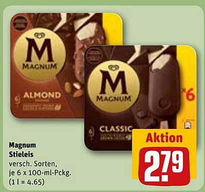 Magnum Stieleis - Verschiedene Sorten