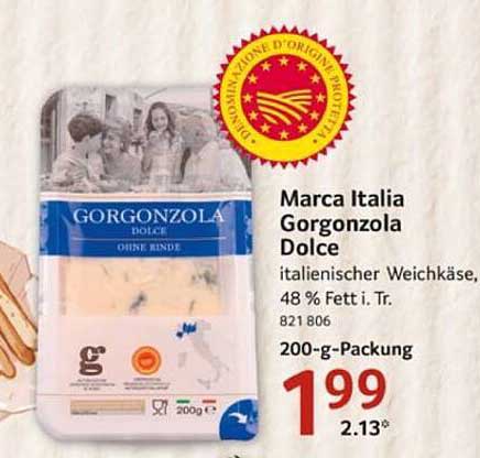 Marca Italia Gorgonzola Dolce 200-g-Packung