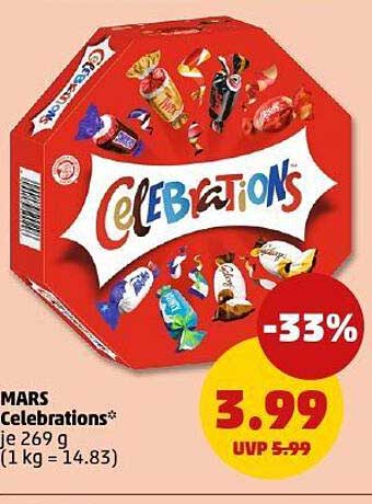 MARS Celebrations* je 269 g - Jetzt nur 3,99€ (UVP 5,99€)