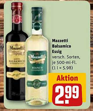 Mazzetti Balsamico Essig, verschiedene Sorten, je 500-ml-Fl.