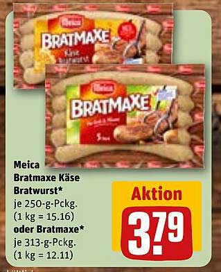 Meica Bratmaxe Käse Bratwurst