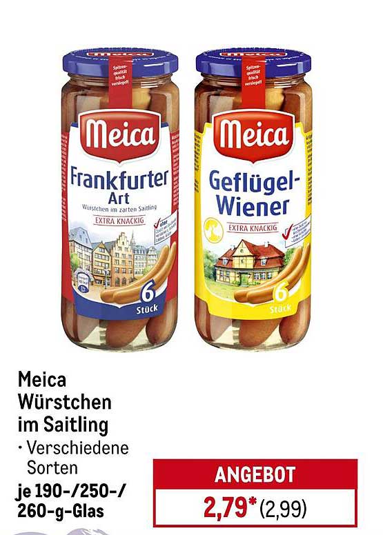 Meica Würstchen im Saitling - Verschiedene Sorten