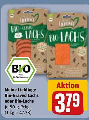 Meine Lieblinge Bio-Graved Lachs oder Bio-Lachs je 80-g-Packung