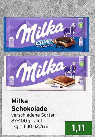 Milka Schokolade verschiedene Sorten 87–100 g Tafel