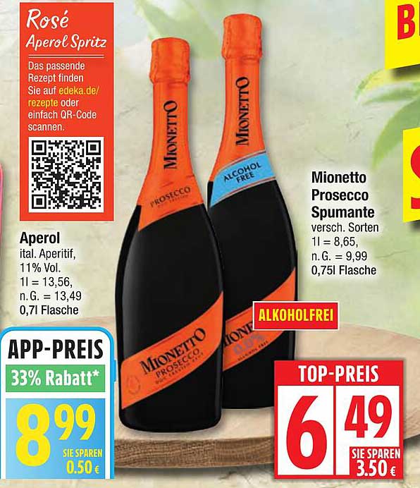 Mionetto Prosecco Spumante 0,75l - Alkoholfrei