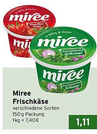 Miree Frischkäse verschiedene Sorten 150 g