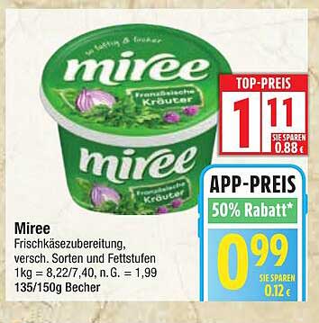 Miree Frischkäsezubereitung, französische Kräuter