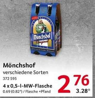 Mönchshof verschiedene Sorten – 4 x 0,5 l-MW-Flasche