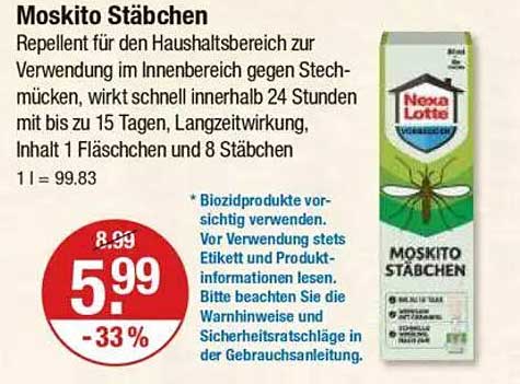 Moskito Stäbchen Repellent für den Haushaltsbereich