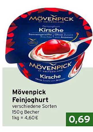 Mövenpick Feinjoghurt Kirsche 150 g Becher