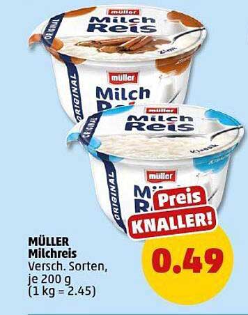 MÜLLER Milchreis Versch. Sorten, je 200 g