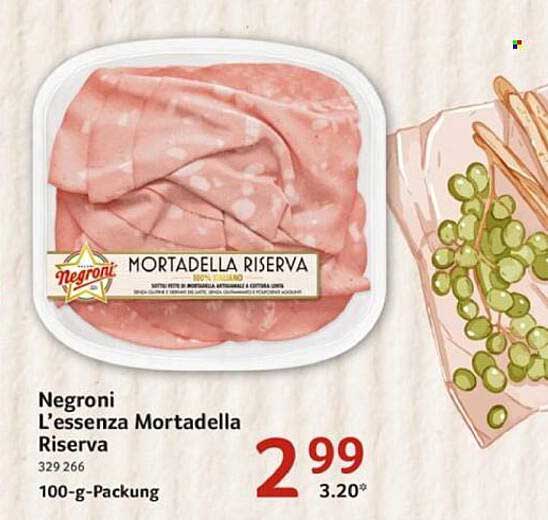 Negroni L’essenza Mortadella Riserva 100-g-Packung