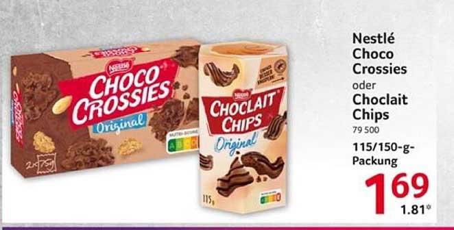 Nestlé Choco Crossies oder Chocolait Chips 115/150-g-Packung
