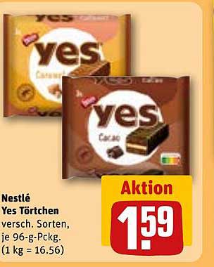 Nestlé Yes Törtchen - verschiedene Sorten