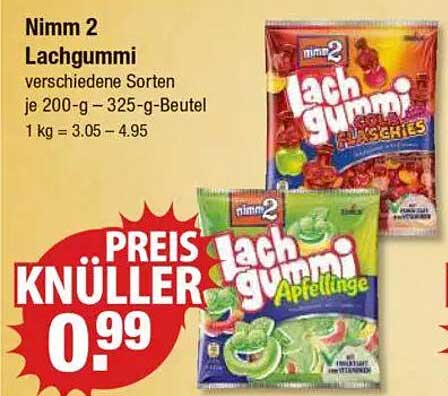 Nimm 2 Lachgummi - verschiedene Sorten je 200-g – 325-g-Beutel