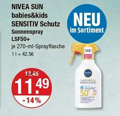 NIVEA SUN babies&kids SENSITIV Schutz Sonnenspray LSF50+