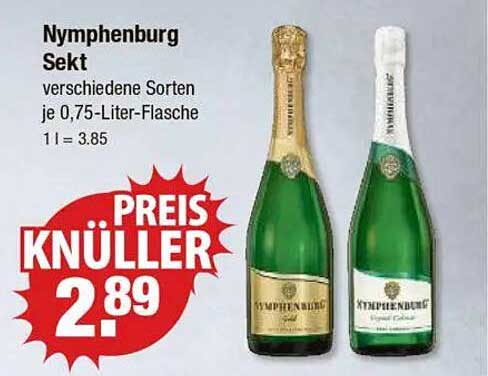 Nymphenburg Sekt - verschiedene Sorten je 0,75-Liter-Flasche