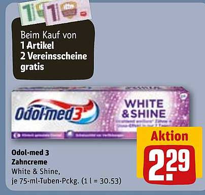 Odol-med 3 Zahnpasta White & Shine, je 75-ml-Tube