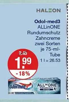 Odol-med3 ALLInONE Rundumschutz Zahnpasta 75 ml - jetzt im Angebot!