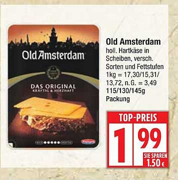 Old Amsterdam Holländischer Hartkäse in Scheiben, verschiedene Sorten
