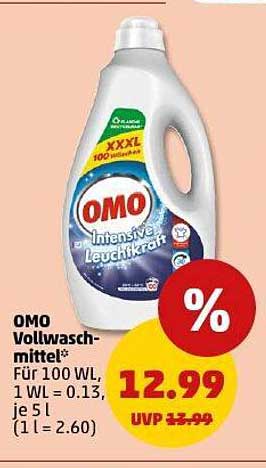 OMO Vollwaschmittel 5 l – Intensive Leuchtkraft