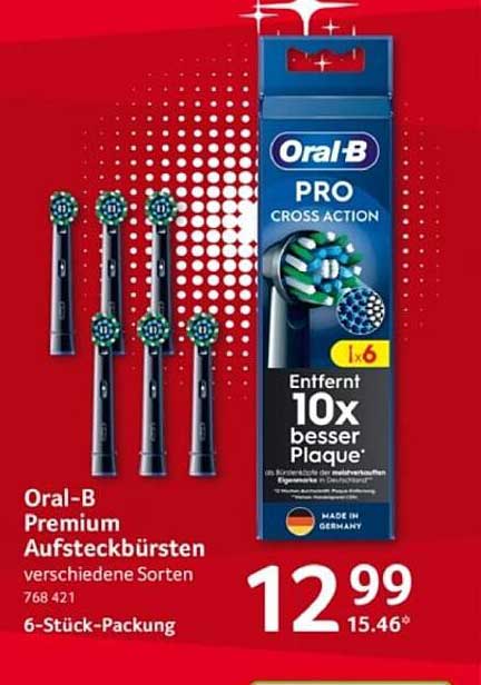 Oral-B Premium Aufsteckbürsten verschiedene Sorten 6-Stück-Packung