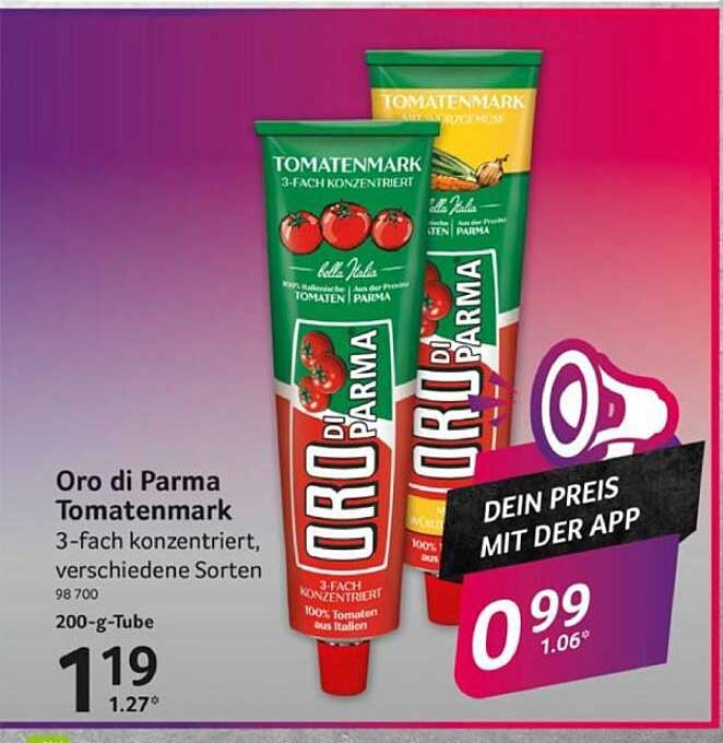 Oro di Parma Tomatenmark 3-fach konzentriert, verschiedene Sorten