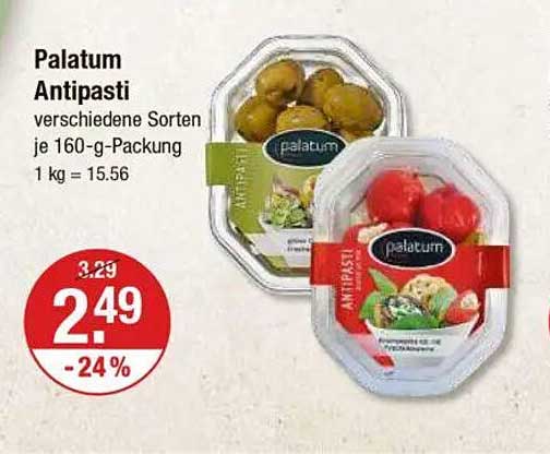 Palatum Antipasti verschiedene Sorten je 160-g-Packung