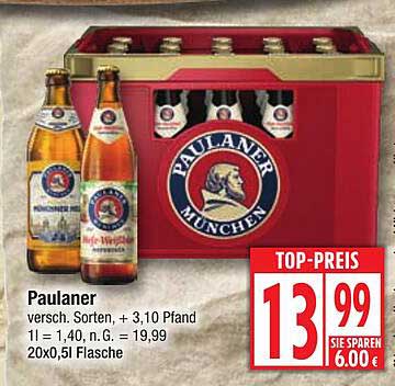 Paulaner 20x0,5l Kasten - Top-Preis!