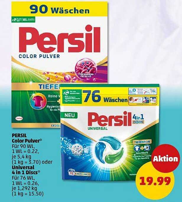 Persil Waschpulver und 4in1 Discs - Aktionspreis!