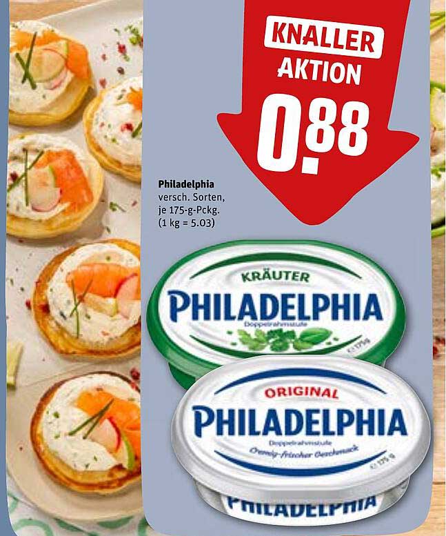 Philadelphia verschiedene Sorten, je 175-g-Packung