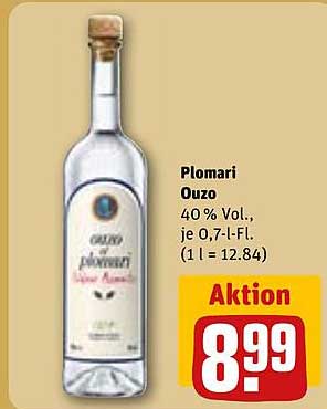 Plomari Ouzo 40 % Vol., je 0,7-l-Fl.