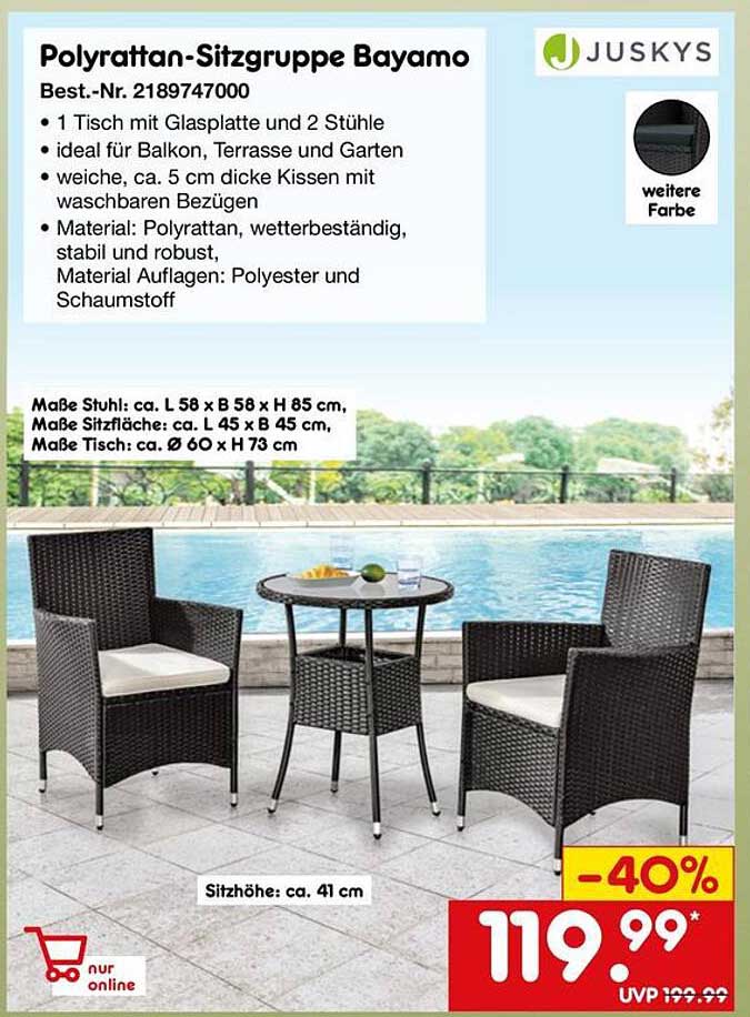 Poly rattan-Sitzgruppe Bayamo