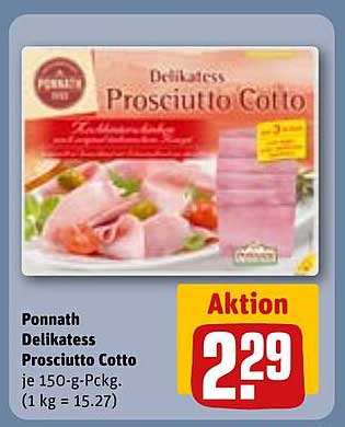 Ponnath Delikatess Prosciutto Cotto 150 g