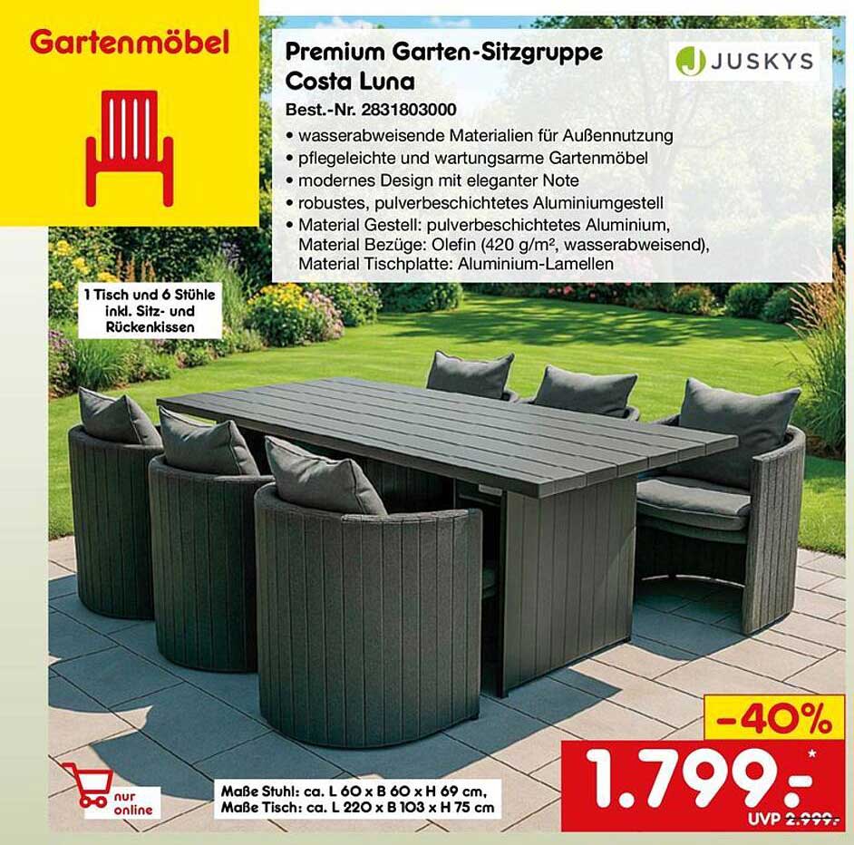 Premium Garten-Sitzgruppe Costa Luna