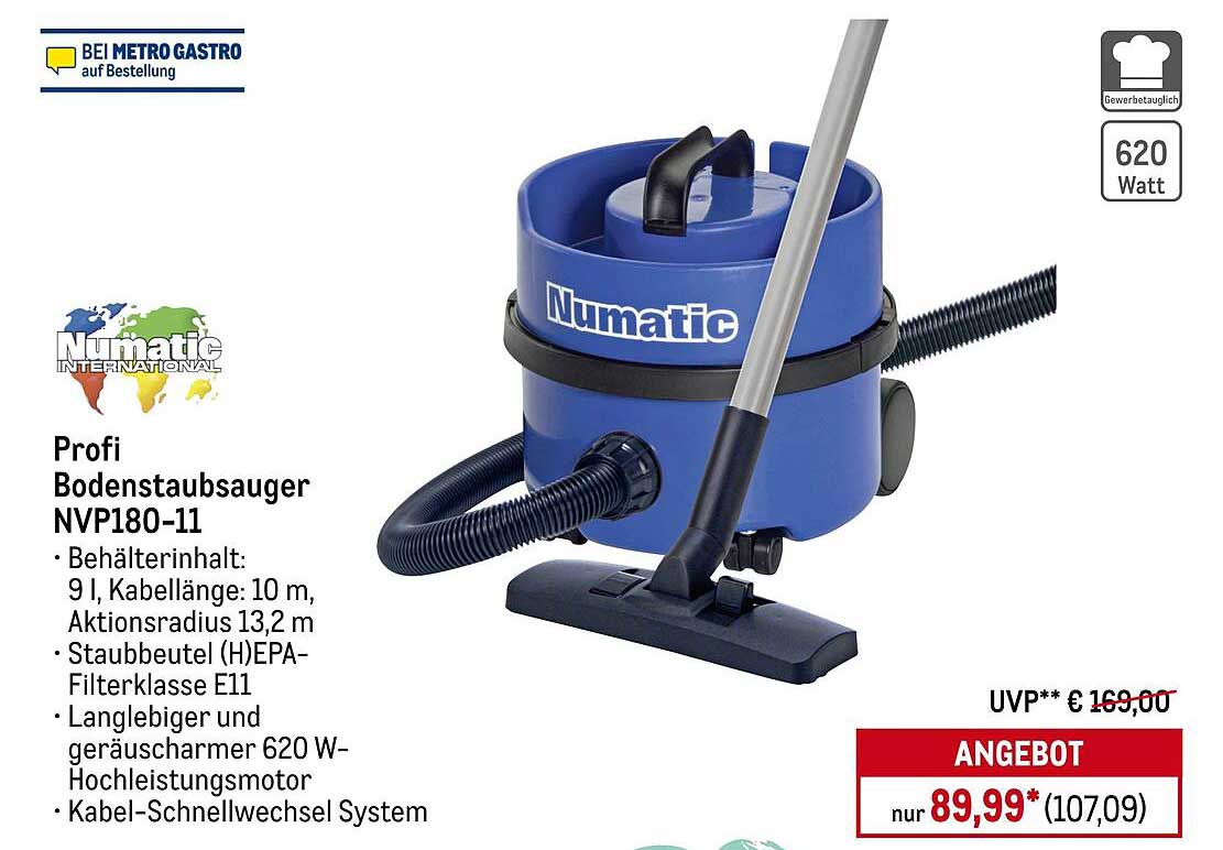 Profi Bodenstaubsauger NVP180-11