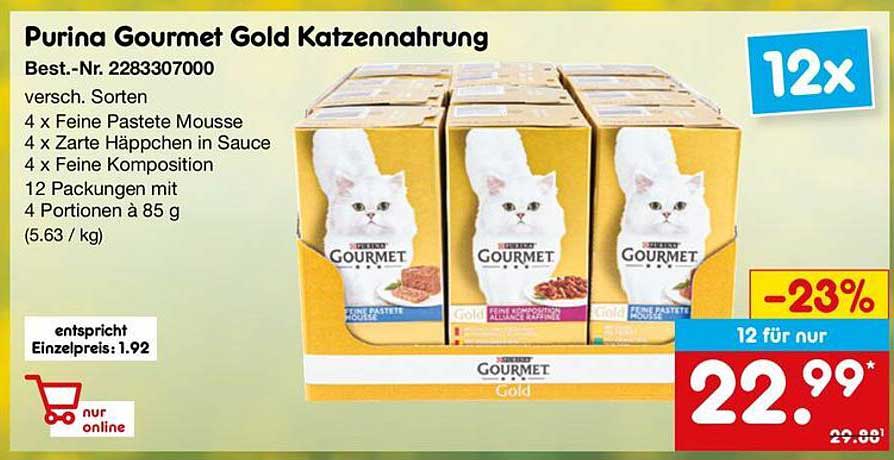 Purina Gourmet Gold Katzennahrung - 12 Packungen