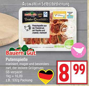 Putenspieße - mariniert, mager und besonders zart