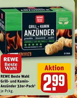 REWE Beste Wahl Grill- und Kaminanzünder 32er-Pack