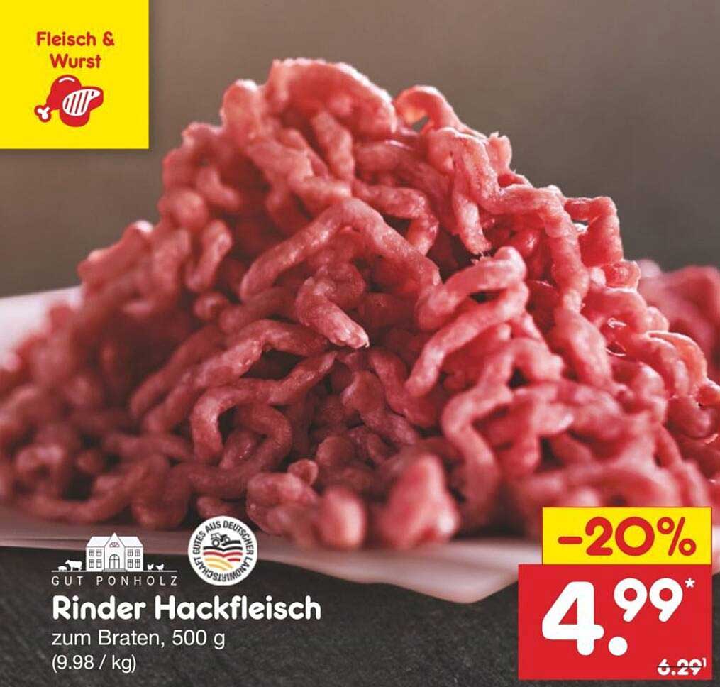 Rinder Hackfleisch zum Braten, 500 g