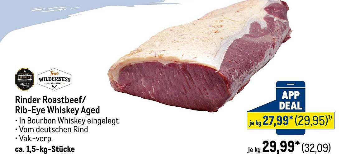 Rinder Roastbeef/Rib-Eye Whiskey Aged