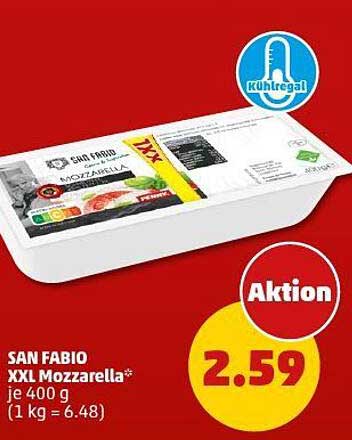 SAN FABIO XXL Mozzarella* je 400 g