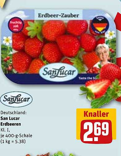 San Lucar Erdbeeren 400 g - Fruchtiger Genuss aus Deutschland
